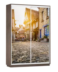 Шкаф-купе двухдверный Экспресс Дуо 1600х2400х Улица/Венге / 1600х2400h