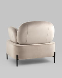 Кресло Кэнди с подлокотниками велюр Светло-серый