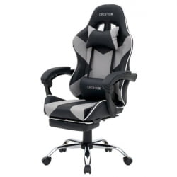 Кресло компьютерное CРОМЕКС (КРОМЕКС) Ваве ГМ-145 экокожа черное/серое / CROMEX Wave GM-145