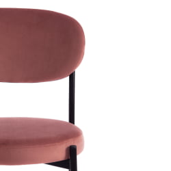 Стул REVO (mod. 7033) ткань/металл, 47х54х82 см, высота до сиденья 47 см, коралловый barkhat 15 /черный