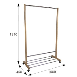 Гардеробная вешалка для одежды В 35Н Светло-коричневый