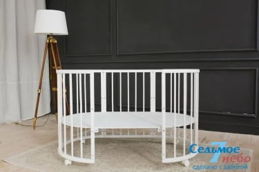Кроватка для новорожденных Merry Happy 01 Белая