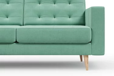 Диван с пластиковыми ножками Торн Светло-бирюзовый