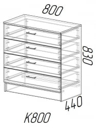 Комод в спальню Белый