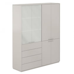 Шкаф высокий двойной Atlas NZ-0321+NZ-0332.GS.GS Серый камень