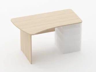 Стол эргономичный под встроенную тумбу Глассй 1.121.14Л Туя / Glassy