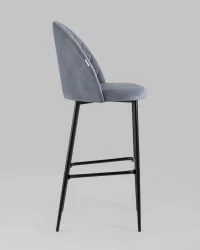 Стул барный Марсель Б велюр Серый