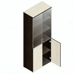 Шкаф для документов со стеклом Р.Ш-2СБ Венге