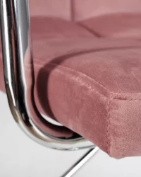Стул барный DOBRIN KRUGER ARM Пудрово-розовый велюр MJ9-32