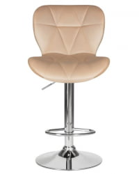 Стул барный ДОБРИН БАРНИ (бежевый велюр (МДЖ9-10)) 2 шт / DOBRIN BARNY (MJ9-10))