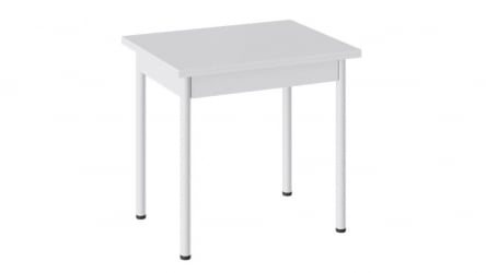 Стол обеденный Родос Тип 2 с опорой d40 Белый муар, Белый