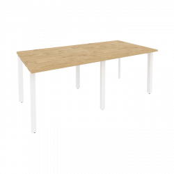 Стол переговорный (2 столешницы) ОНИКС О.МП-ПРГ-2.1 Тиквуд Светлый/Белый / ONIX O.MP-PRG-2.1