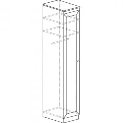 Шкаф для одежды 614 Денвер темный