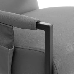 Кресло Чарли ЛУКС/Чарли Люкс К экокожа , Шарп Графит, 70х80х82 см / Charli LUX/Чарли Sharp