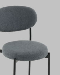 Стул полубарный Бриф ДД ПБ букле темно-серый / DD