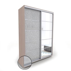 Шкаф-купе 2-х дверный Акцент-Квадро КЛ 1600х600 Шимо светлый/хром