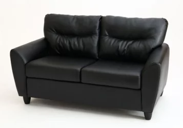 Диван двухместный Наполи Премиум Д2 Санторини 401 (черный) Категория 1