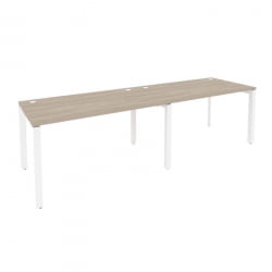 Рабочая станция на П-образном м/к ОНИКС О.МП-РС-2.3.8 Дуб Аттик/Белый / ONIX O.MP-RS-2.3.8