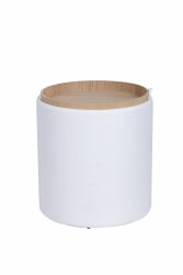 Пуф-столик с ящиком Хюгге S рогожка Белый