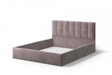Кровать Элен 1400*2000 мм, велюр НЕО 08, коричневый / NEO
