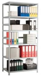 Металлический стеллаж МС 160/100х30/5 Серый / MS