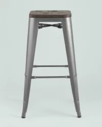 Стул барный TOLIX WOOD Серебристый
