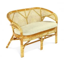 Диван 2х местный Пеланги, подушки на молнии Pelangi 02/15-4 миндаль матовый