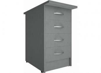 Тумба приставная (с замком) Riva А.ТП-4.2F-S Серый