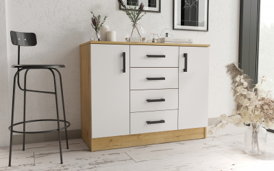Детский комод Дуб вотан/Белый