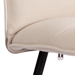 Мягкий стул Sweet LT, велюр, молочный/черный, 4, 41х55х88 см