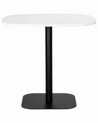 Обеденный стол ДОБРИН ОТИС (белая столешница, черное основание) / DOBRIN OTIS
