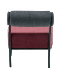 Кресло Ponpoun К темно-серый бордо