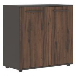 Шкаф с глухими малыми дверьми ЕДИС ЕЛCС 85.1 Дуб Денвер темный Мокко Мокко / EDIS ELCS