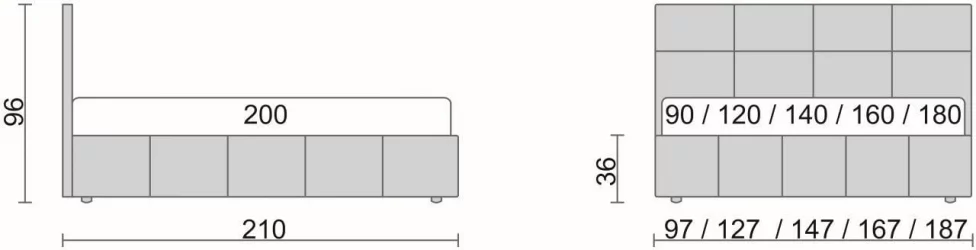 Кровать Liliana Черный_68177
