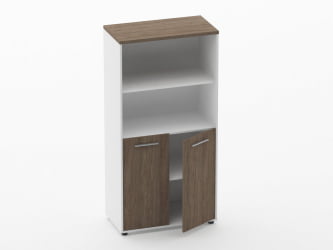 Шкаф 3 широкий 2 полки открытые, 2 полки закрытые Дека 10.16.111 Дуб Верцаска/Белый / Deka