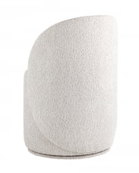 Пуф Лореен вращающийся букле Светло-серый / Loreen