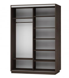 Шкаф-купе двухдверный Экспресс Дуо Медиум 1600х2200х Венге / 1600х2200h