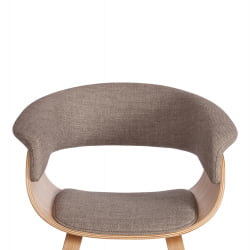 Стул VIMTA (mod.8021) дерево / ткань, 69х56х77 см, натуральный/бежевый, Aimcasa 5