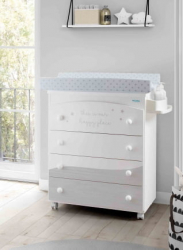 Комод пеленальный Micuna Cosmic B-970 White/Ash Grey Stars