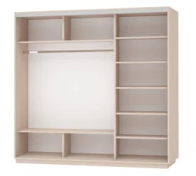 Шкаф-купе Экспресс Трио Элемент 1800х2400х Белый снег / 1800х2400h