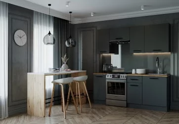 Маленькая кухня Антрацит 2000