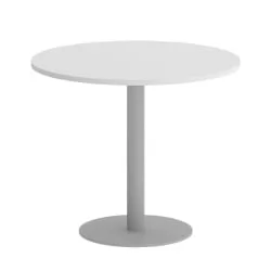 Стол журнальный круглый ХОМЕ ОФФИCЕ ВР.СП-5-90.1 Белый Бриллиант/Серый металл / HOME OFFICE VR.SP-5-90.1