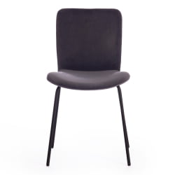 Стул GILLIAN (mod. 0137017-NI) металл/вельвет, 45х52,5х78 см, темно-серый S108 (666 SILVER GREY)/черный