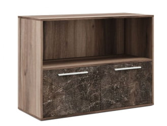 Шкаф низкий с горизонтальной нишей B-TONE BTN36154042 Вяз Бетон темный
