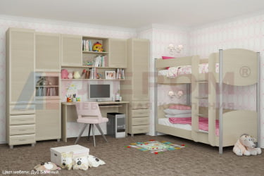 Кровать-чердак КР-123 БД Дуб беленый
