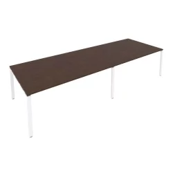 Переговорный стол (2 столешницы) Метал Сйстем Б.ПРГ-2.5 Венге/Белый / Metal System