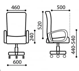 Кресло Ирис Серо-оранжевое Белый пластик