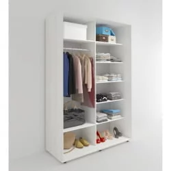 Шкаф с зеркалом Акцент-Дуэт Д 1000х600 Выбеленное дерево