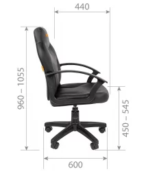 Офисное кресло для оператора CHAIRMAN 210 экокожа Черный с логотипом