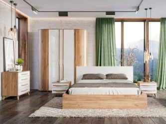 Шкаф окончание с гнутой дверью правый Марта-2 ЛД 406.060.000 Дуб золотой Дуб Тортуга